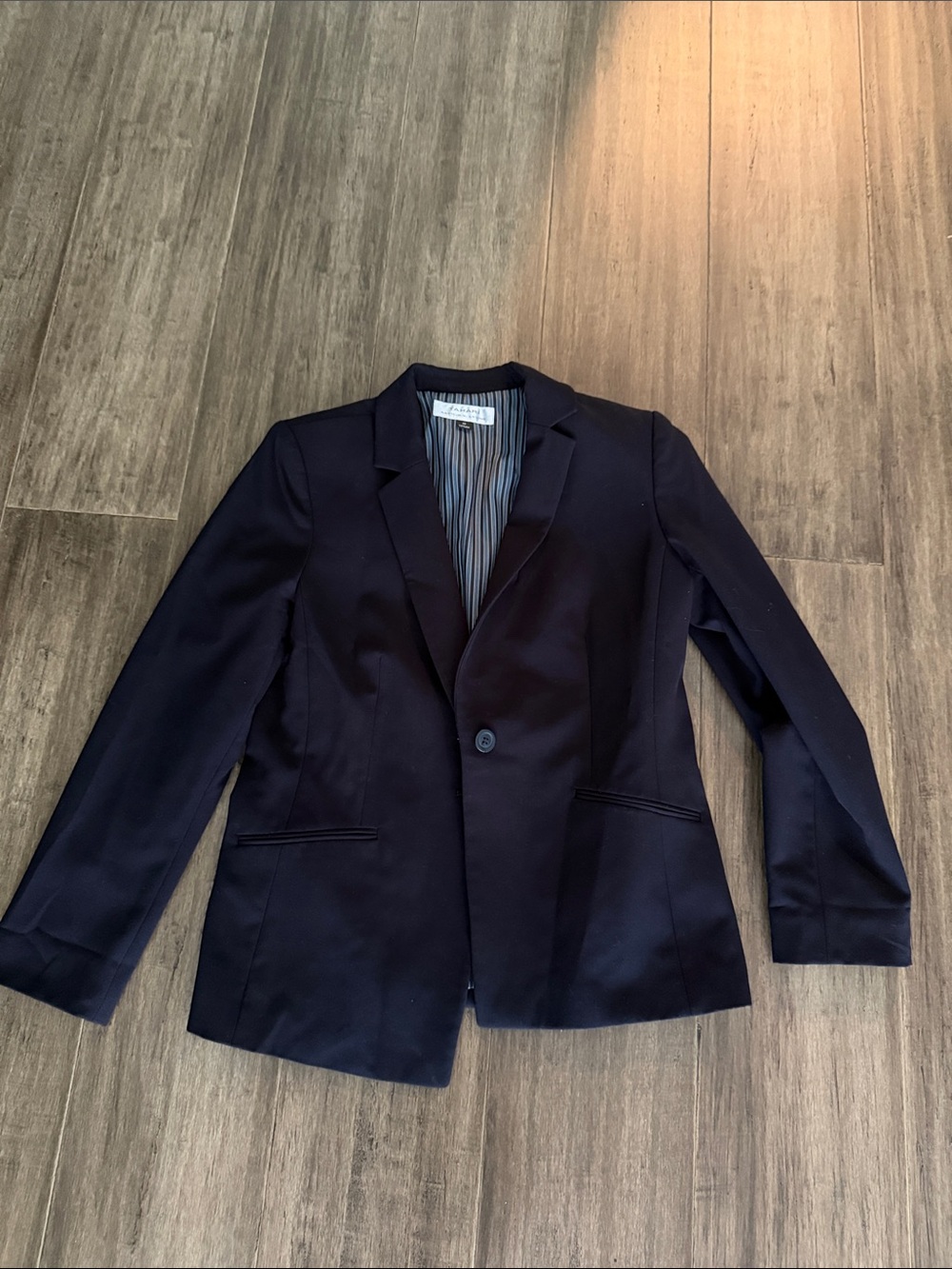 Tahari Women's Navy Single-Button Tailored Blazer
